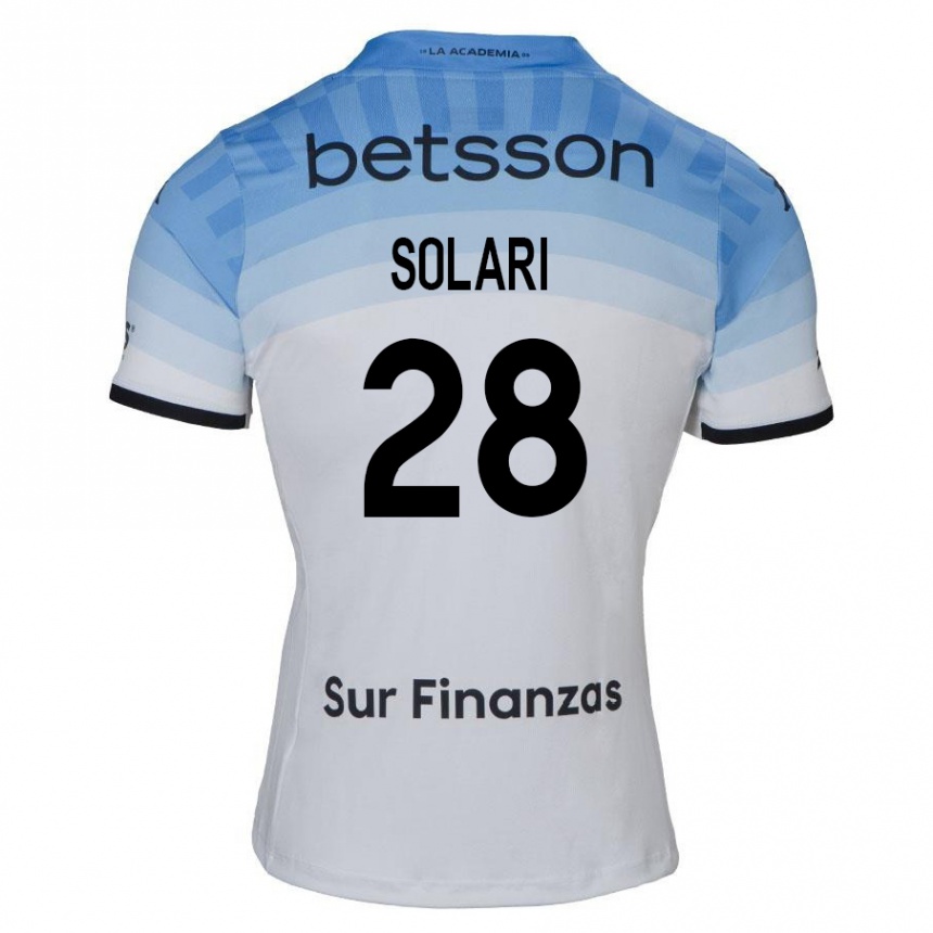 Enfant Football Maillot Santiago Solari #28 Blanc Bleu Noir Tenues Extérieur 2024/25