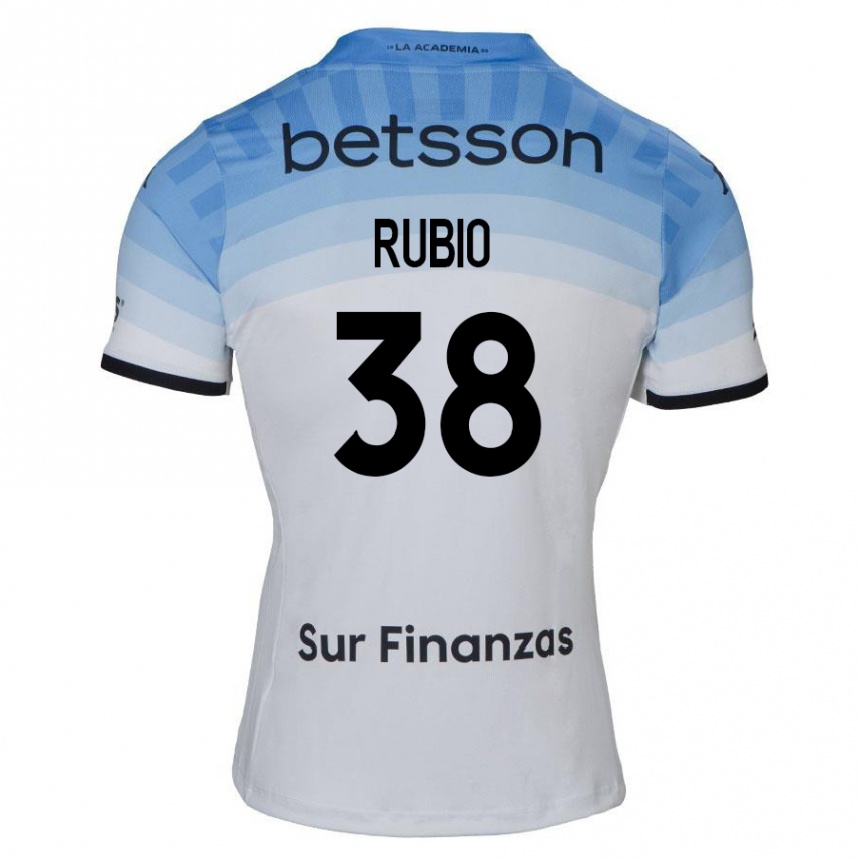 Enfant Football Maillot Tobías Rubio #38 Blanc Bleu Noir Tenues Extérieur 2024/25