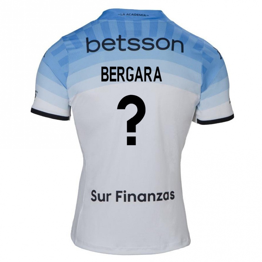 Enfant Football Maillot Matías Bergara #0 Blanc Bleu Noir Tenues Extérieur 2024/25