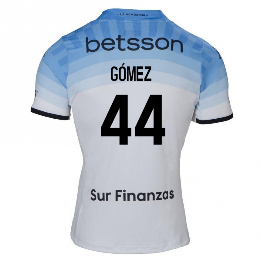 Enfant Football Maillot Francisco Gómez #44 Blanc Bleu Noir Tenues Extérieur 2024/25