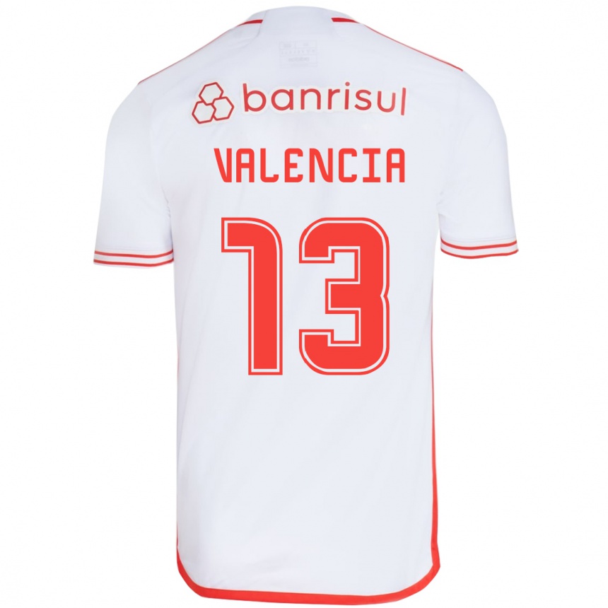 Enfant Football Maillot Enner Valencia #13 Blanc Rouge Tenues Extérieur 2024/25