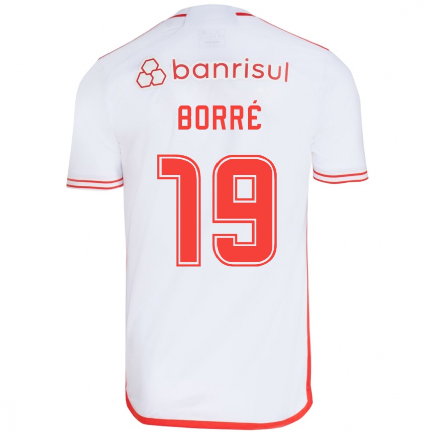 Enfant Football Maillot Rafael Borré #19 Blanc Rouge Tenues Extérieur 2024/25