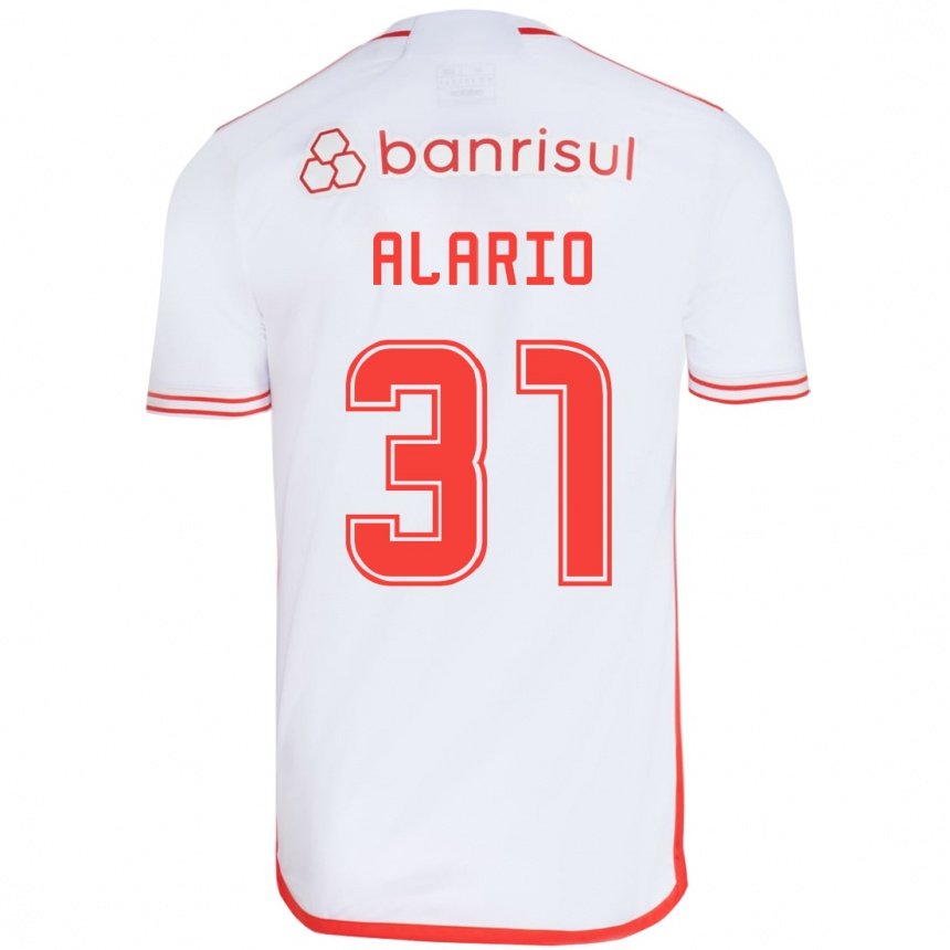 Enfant Football Maillot Lucas Alario #31 Blanc Rouge Tenues Extérieur 2024/25