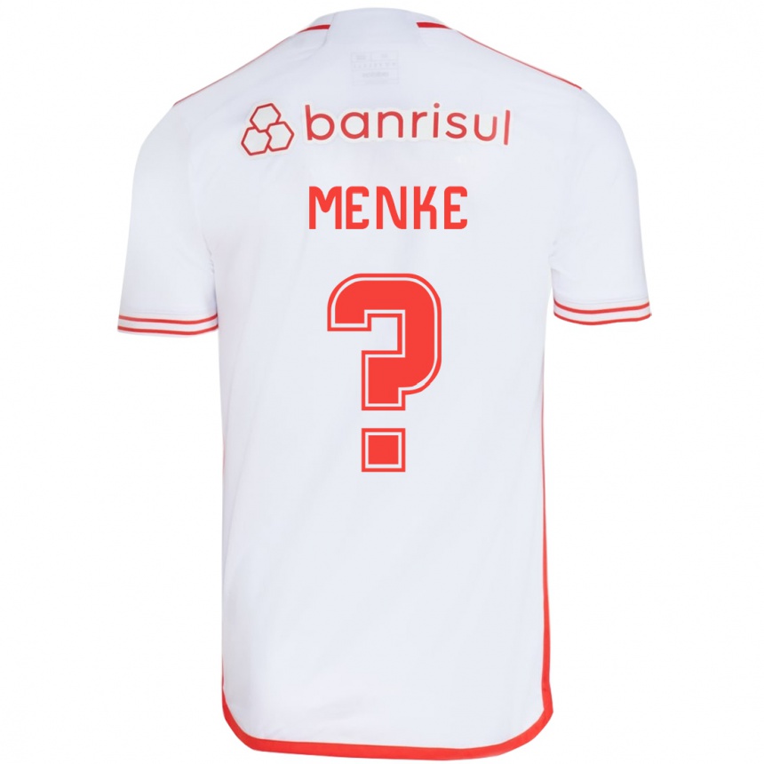 Enfant Football Maillot Henrique Menke #0 Blanc Rouge Tenues Extérieur 2024/25