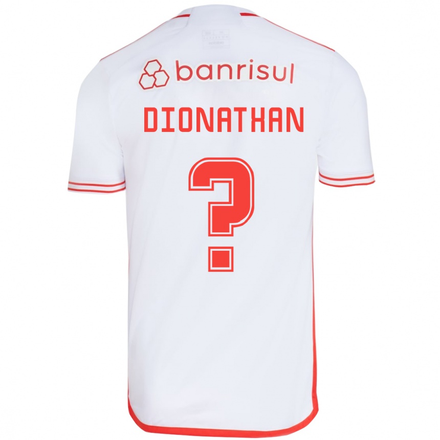 Enfant Football Maillot Dionathan #0 Blanc Rouge Tenues Extérieur 2024/25