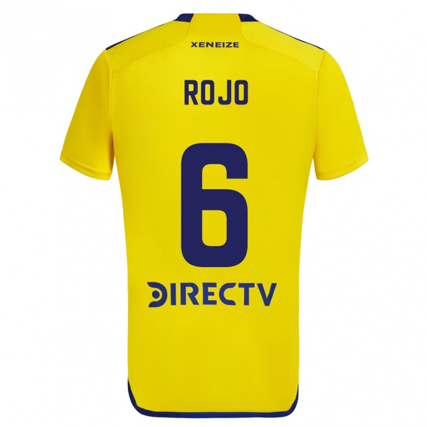 Enfant Football Maillot Marcos Rojo #6 Jaune Bleu Tenues Extérieur 2024/25