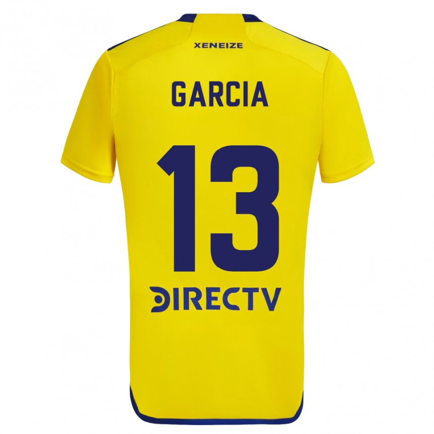 Enfant Football Maillot Javier García #13 Jaune Bleu Tenues Extérieur 2024/25