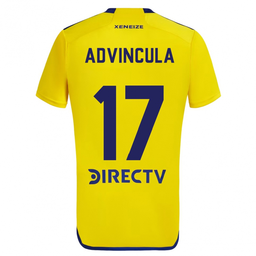 Enfant Football Maillot Luis Advíncula #17 Jaune Bleu Tenues Extérieur 2024/25