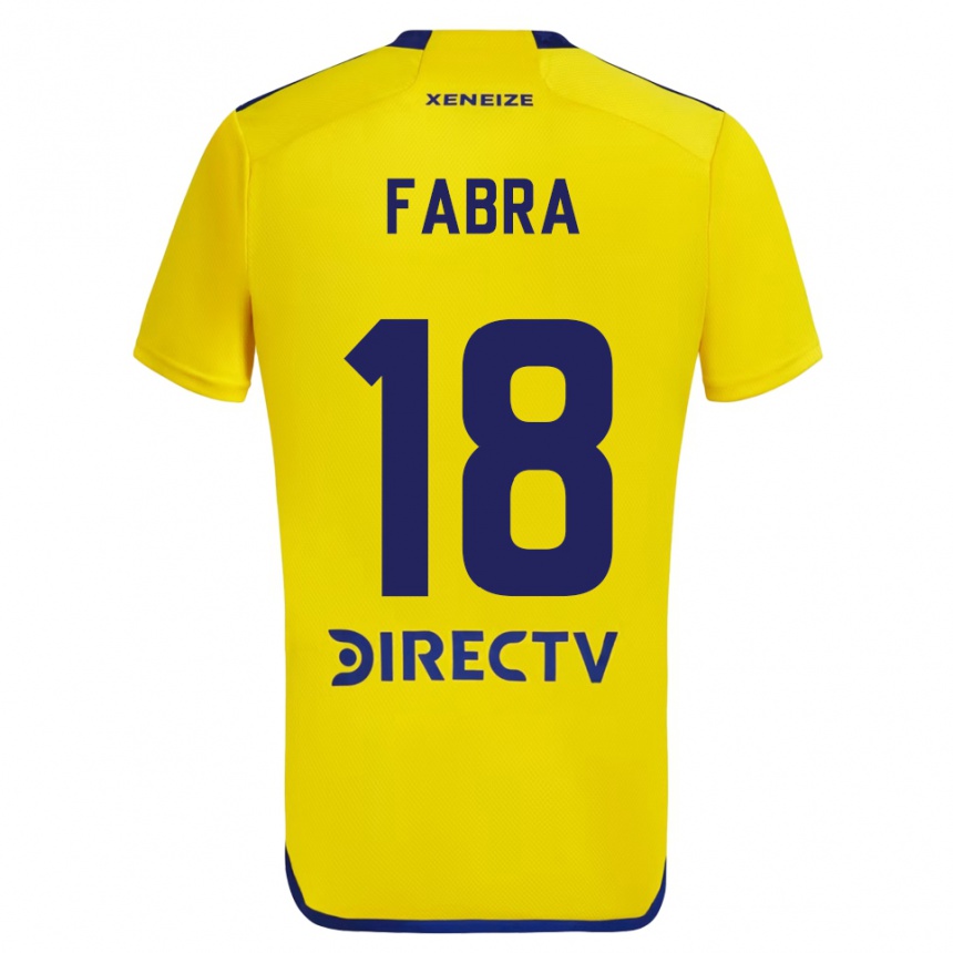 Enfant Football Maillot Frank Fabra #18 Jaune Bleu Tenues Extérieur 2024/25