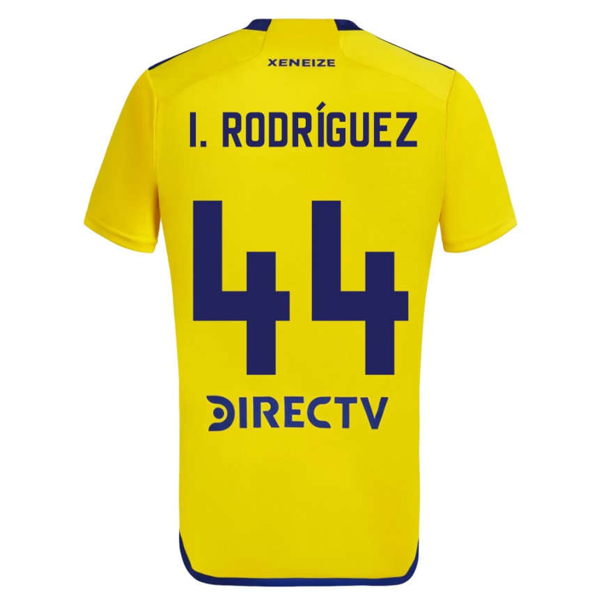 Enfant Football Maillot Ignacio Rodríguez #44 Jaune Bleu Tenues Extérieur 2024/25