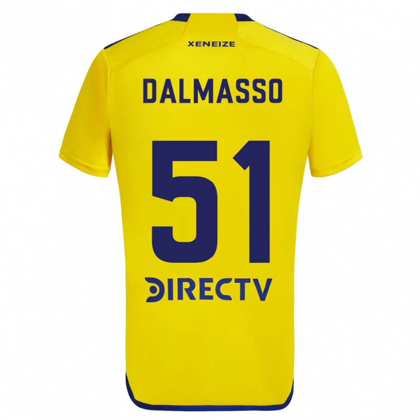 Enfant Football Maillot Santiago Dalmasso #51 Jaune Bleu Tenues Extérieur 2024/25