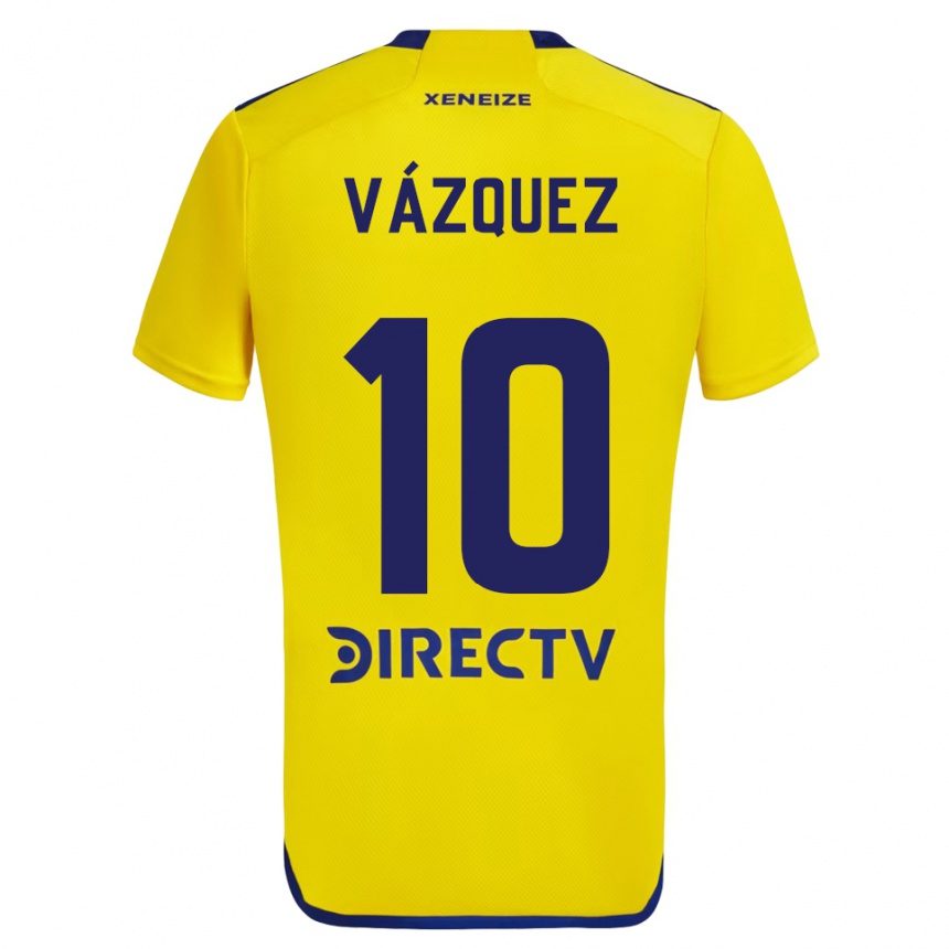 Enfant Football Maillot Lucas Vázquez #10 Jaune Bleu Tenues Extérieur 2024/25