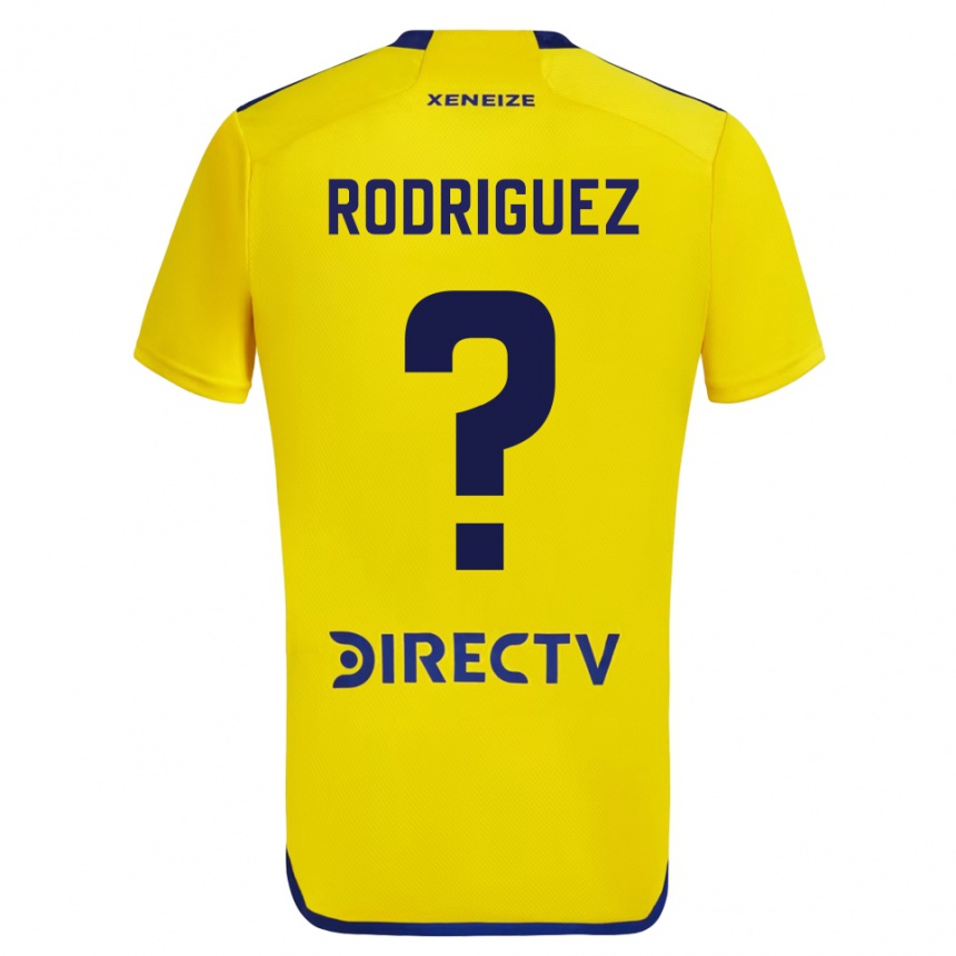 Enfant Football Maillot Román Rodríguez #0 Jaune Bleu Tenues Extérieur 2024/25