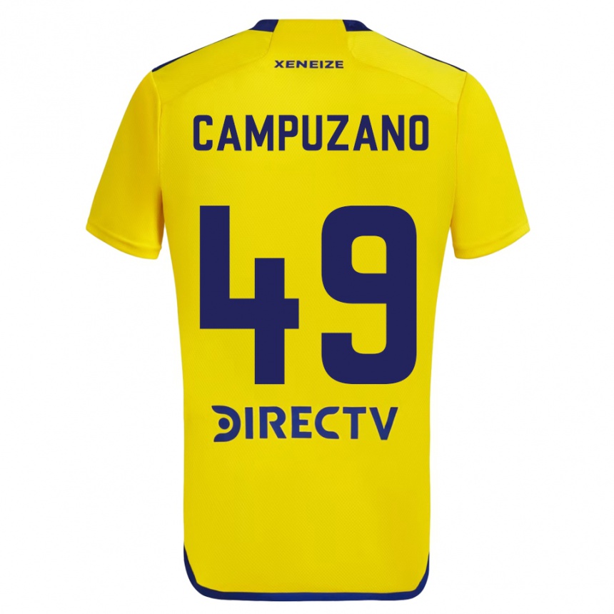 Enfant Football Maillot Jorman Campuzano #49 Jaune Bleu Tenues Extérieur 2024/25