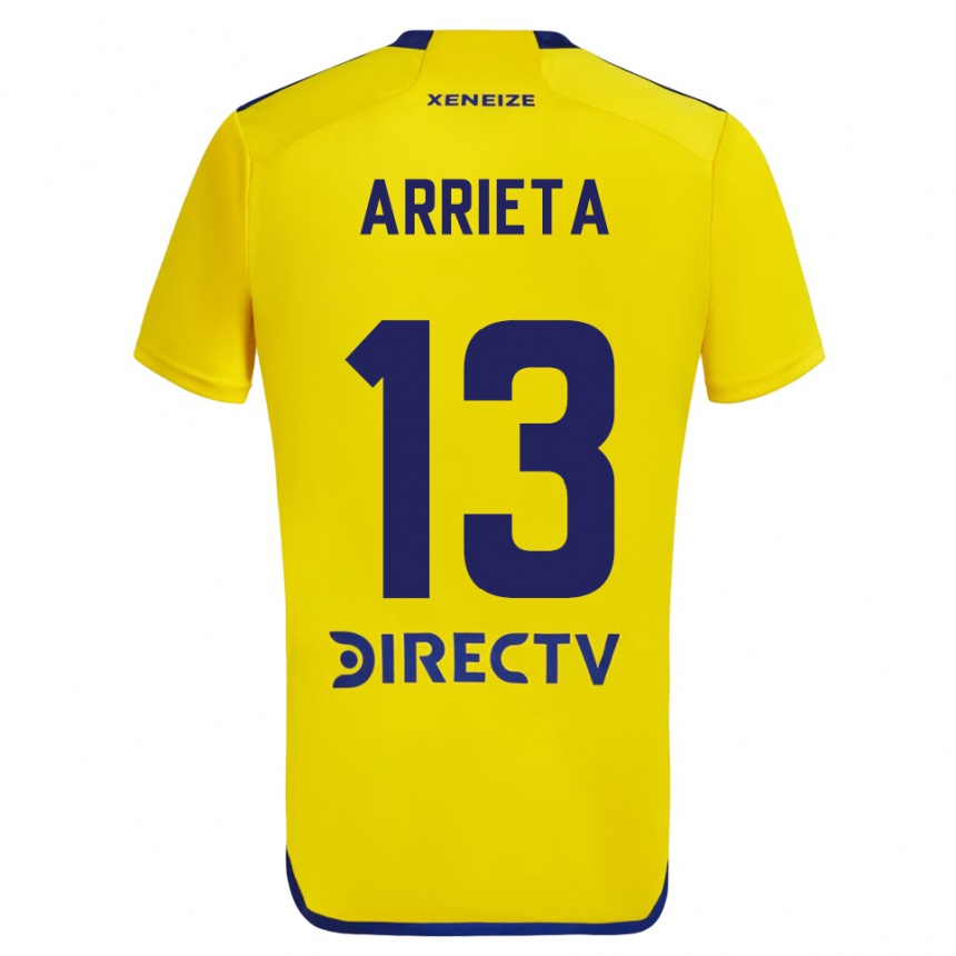 Enfant Football Maillot Thomás Arrieta #13 Jaune Bleu Tenues Extérieur 2024/25