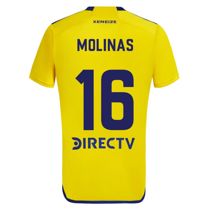 Enfant Football Maillot Aaron Molinas #16 Jaune Bleu Tenues Extérieur 2024/25