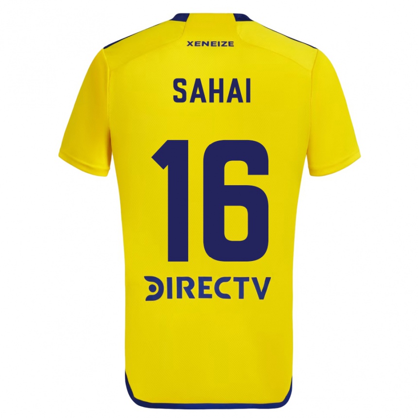 Enfant Football Maillot Veer Sahai #16 Jaune Bleu Tenues Extérieur 2024/25