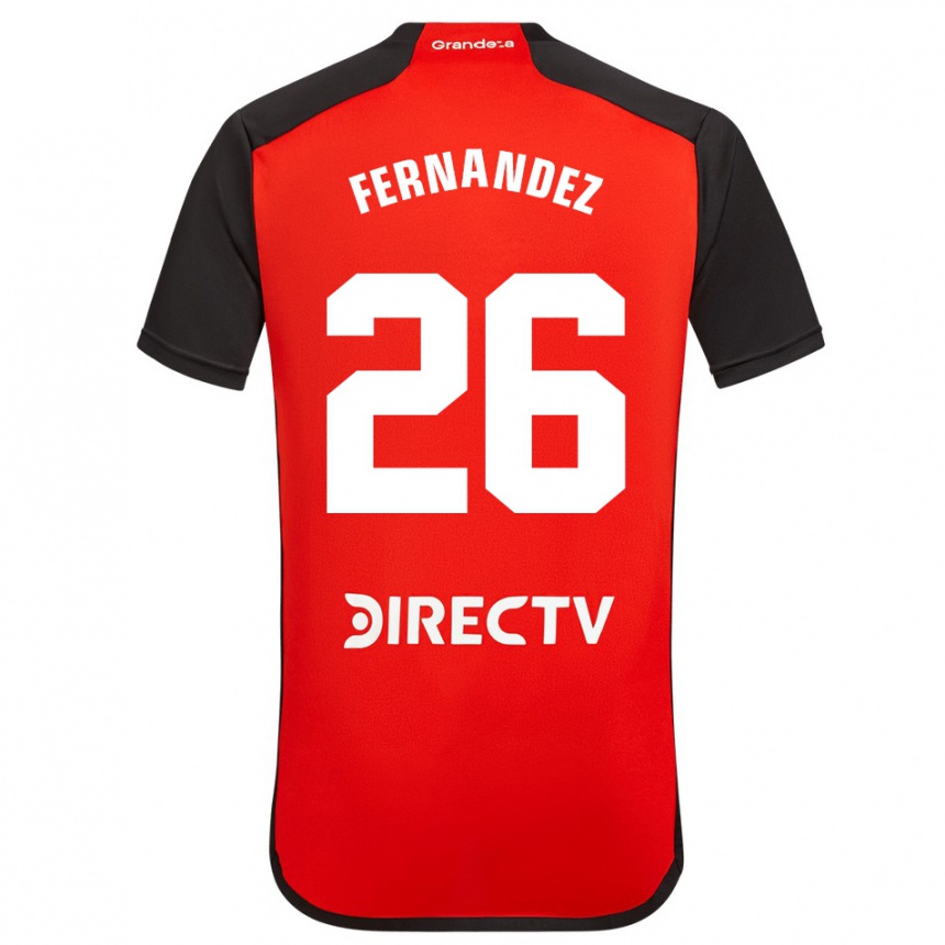 Enfant Football Maillot Nacho Fernández #26 Rouge Noir Blanc Tenues Extérieur 2024/25