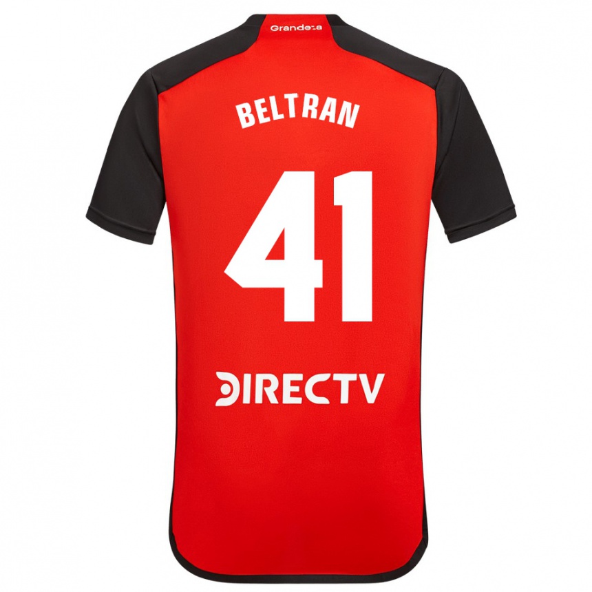 Enfant Football Maillot Santiago Beltrán #41 Rouge Noir Blanc Tenues Extérieur 2024/25