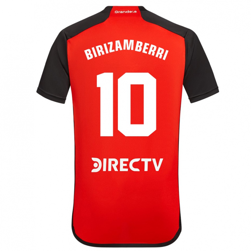 Enfant Football Maillot María Carolina Birizamberri Rivero #10 Rouge Noir Blanc Tenues Extérieur 2024/25