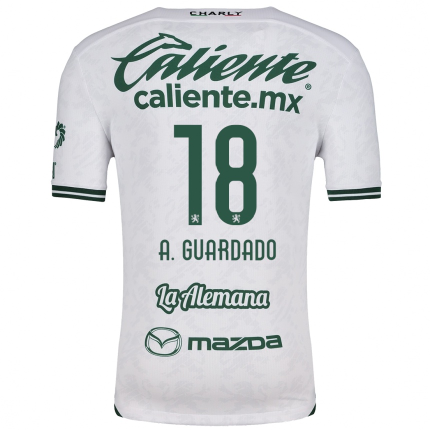 Enfant Football Maillot Andrés Guardado #18 Blanc Vert Tenues Extérieur 2024/25