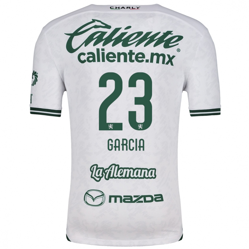 Enfant Football Maillot Óscar García #23 Blanc Vert Tenues Extérieur 2024/25