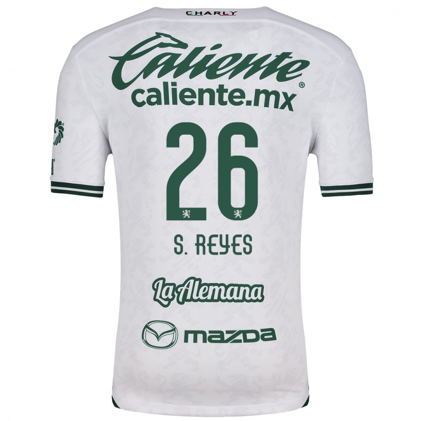 Enfant Football Maillot Salvador Reyes #26 Blanc Vert Tenues Extérieur 2024/25