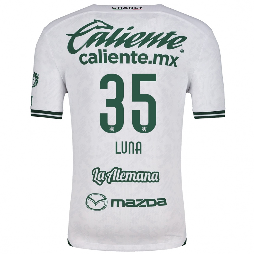 Enfant Football Maillot Diego Luna #35 Blanc Vert Tenues Extérieur 2024/25