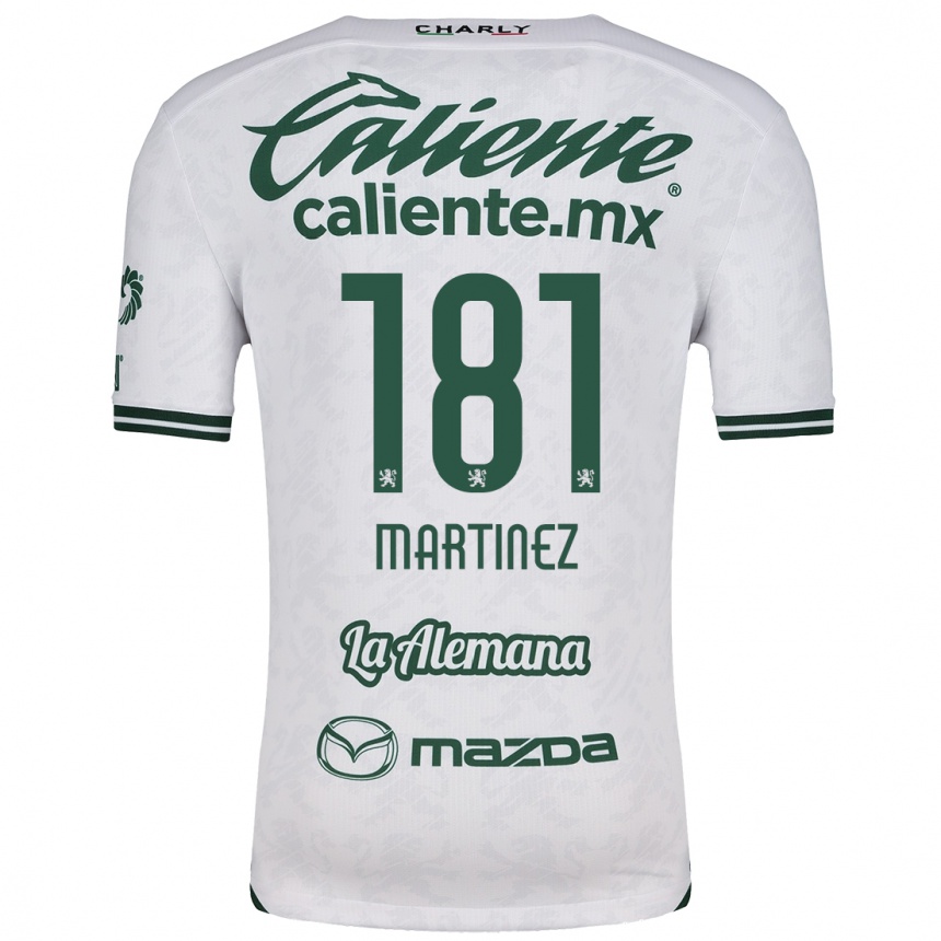 Enfant Football Maillot Irving Martínez #181 Blanc Vert Tenues Extérieur 2024/25