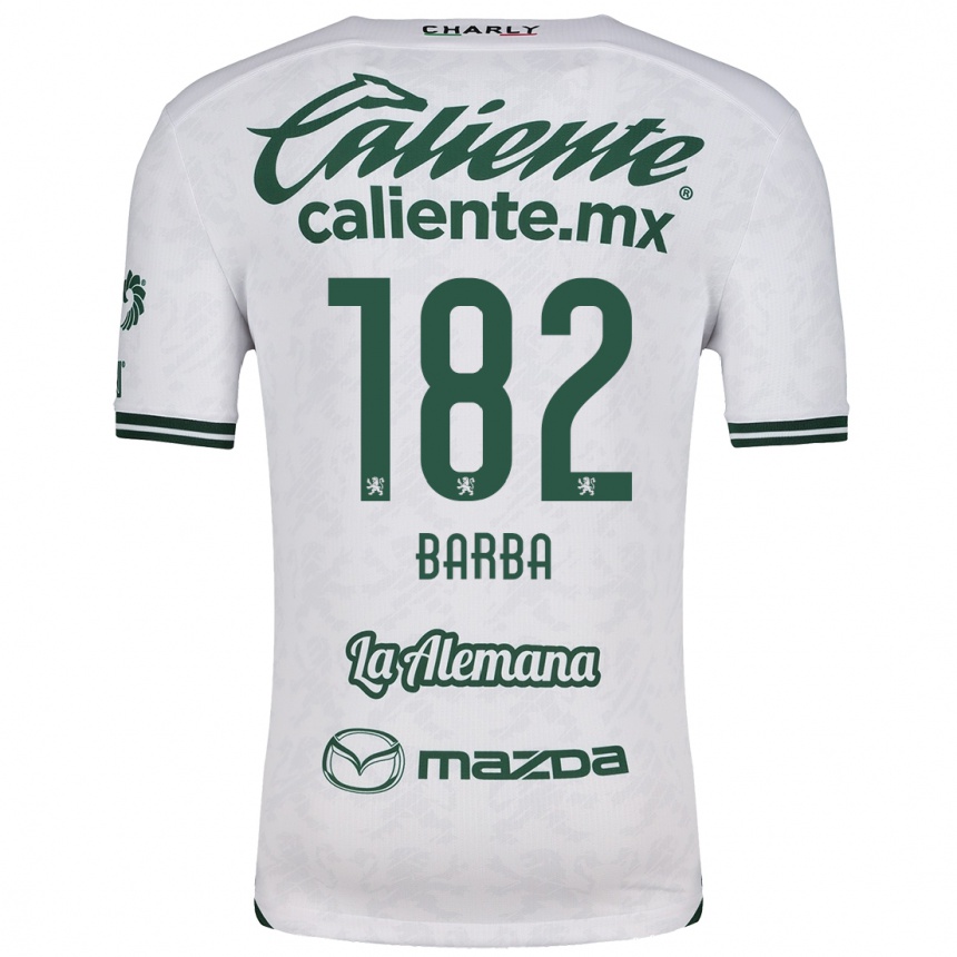 Enfant Football Maillot Austin Barba #182 Blanc Vert Tenues Extérieur 2024/25