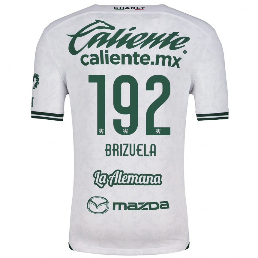 Enfant Football Maillot Juan Brizuela #192 Blanc Vert Tenues Extérieur 2024/25