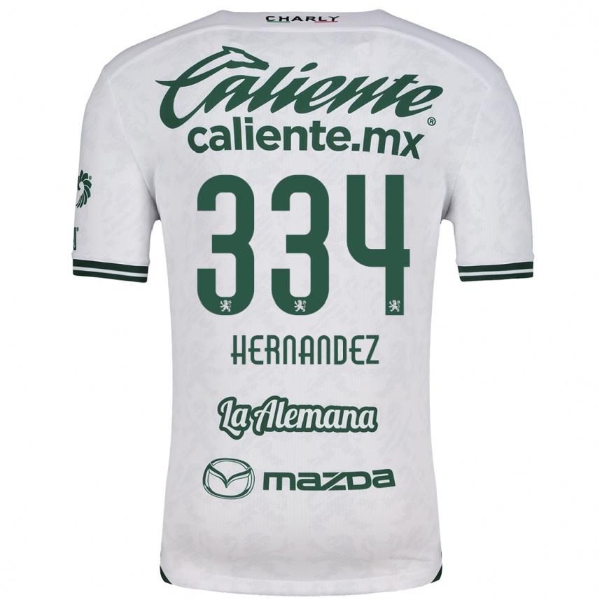 Enfant Football Maillot Alan Hernández #334 Blanc Vert Tenues Extérieur 2024/25