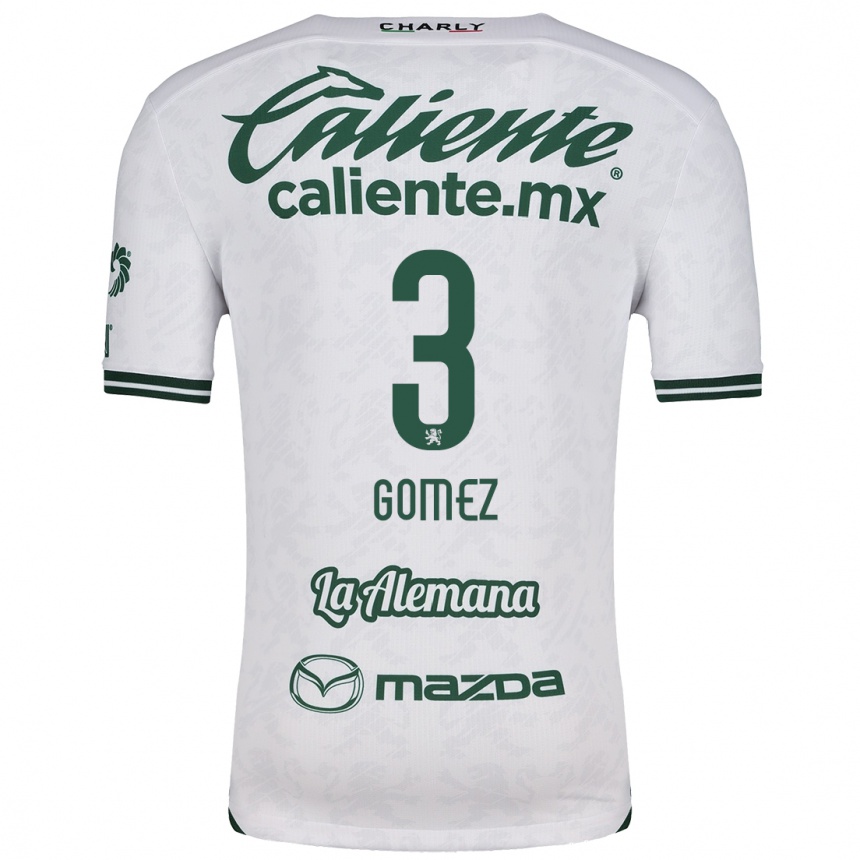 Enfant Football Maillot Karen Gómez #3 Blanc Vert Tenues Extérieur 2024/25