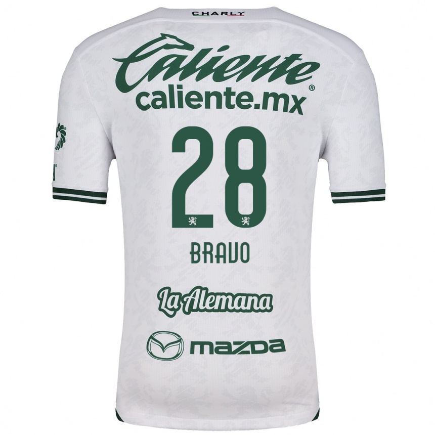 Enfant Football Maillot Ruth Bravo #28 Blanc Vert Tenues Extérieur 2024/25