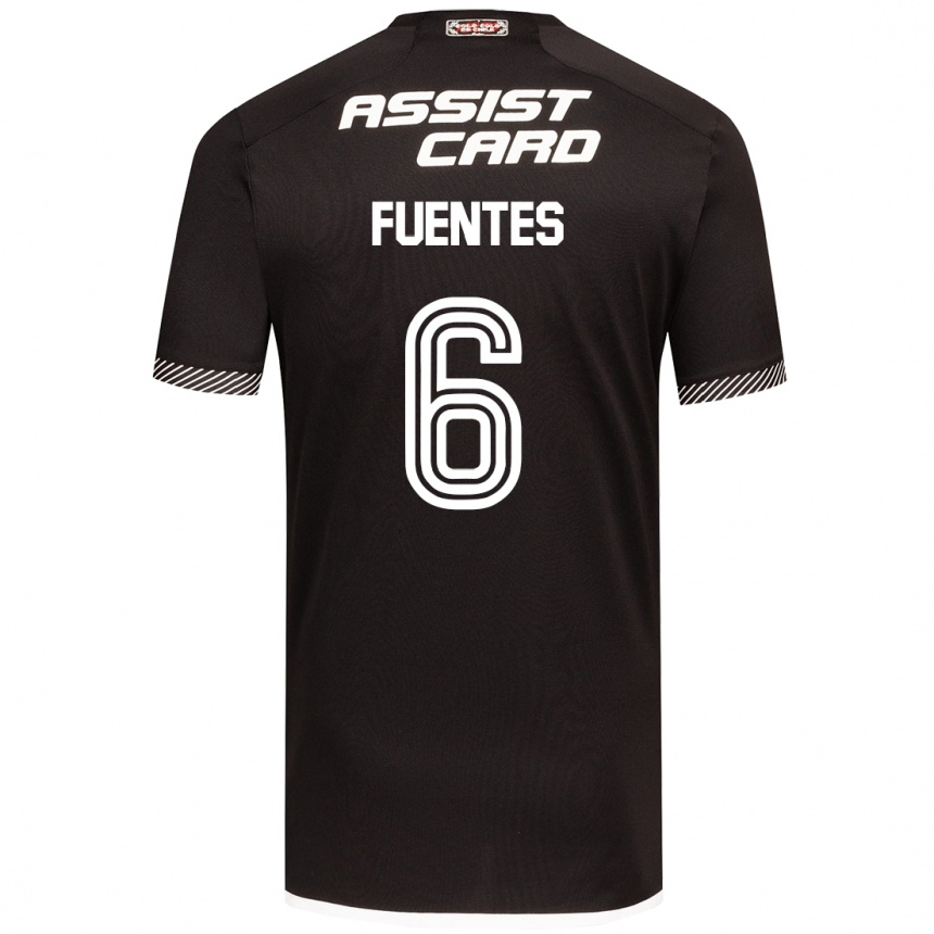 Enfant Football Maillot César Fuentes #6 Noir Blanc Tenues Extérieur 2024/25