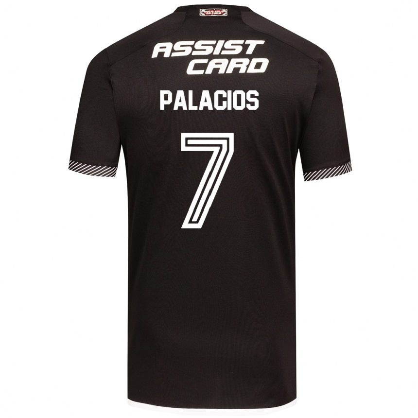 Enfant Football Maillot Carlos Palacios #7 Noir Blanc Tenues Extérieur 2024/25