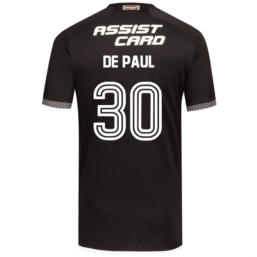 Enfant Football Maillot Fernando De Paul #30 Noir Blanc Tenues Extérieur 2024/25