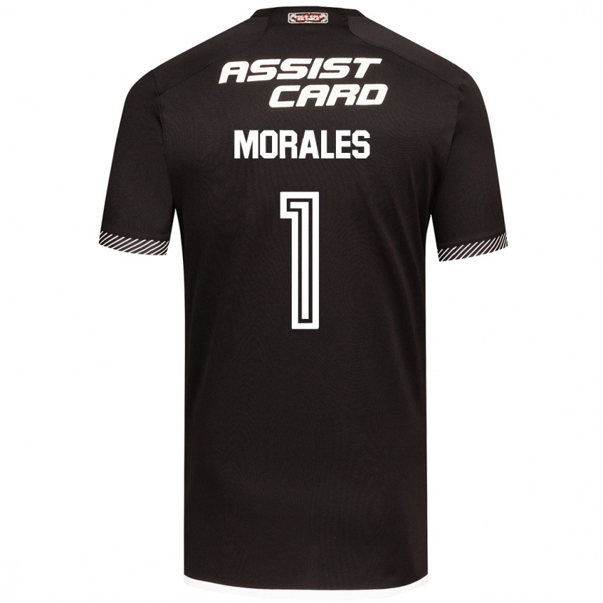 Enfant Football Maillot Benjamin Morales #1 Noir Blanc Tenues Extérieur 2024/25