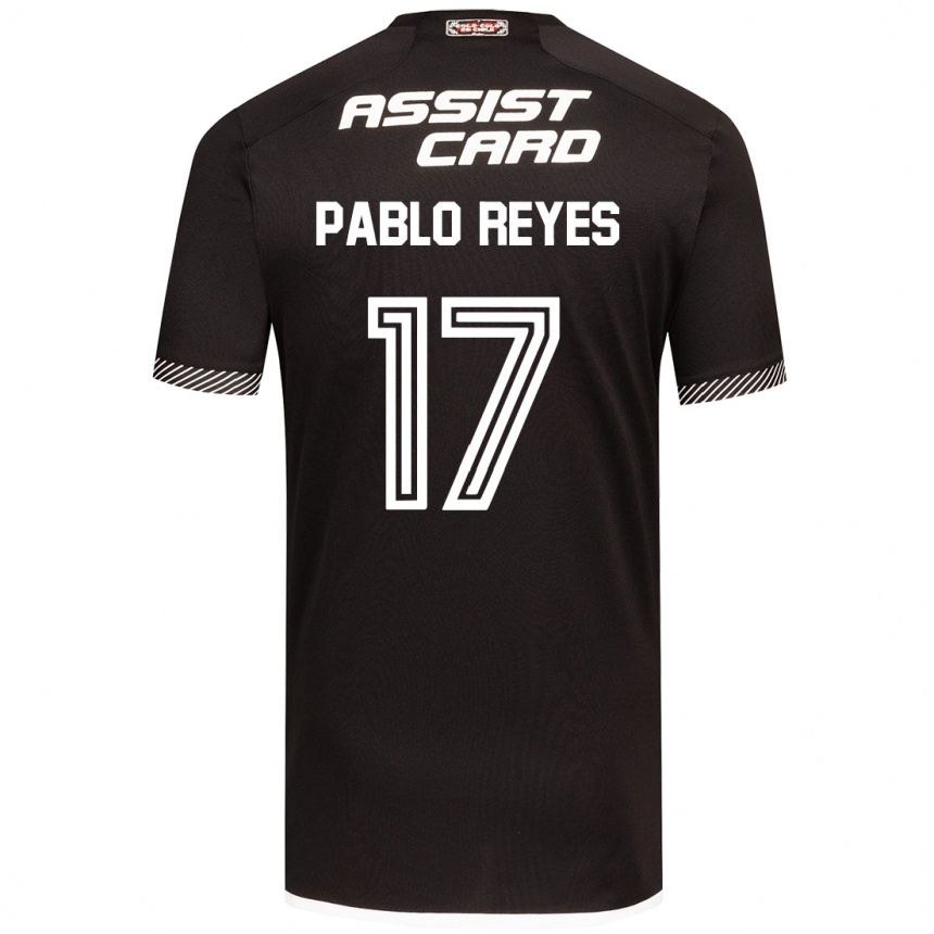 Enfant Football Maillot Juan Pablo Reyes #17 Noir Blanc Tenues Extérieur 2024/25