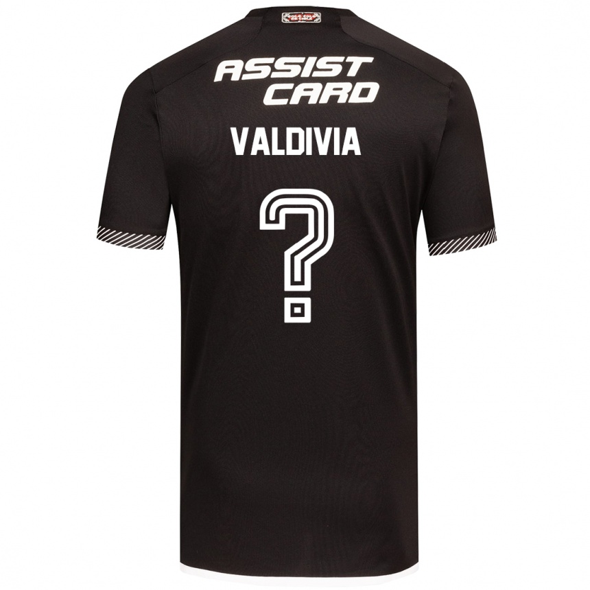 Enfant Football Maillot Felipe Valdivia #0 Noir Blanc Tenues Extérieur 2024/25