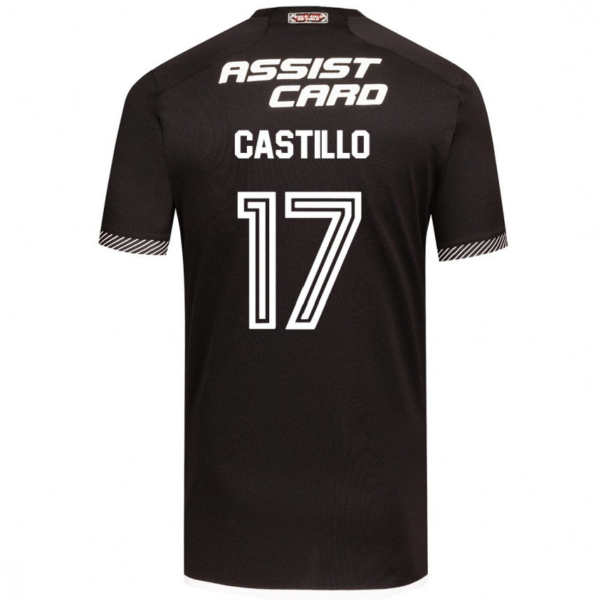 Enfant Football Maillot Fabián Castillo #17 Noir Blanc Tenues Extérieur 2024/25