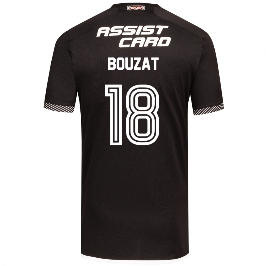 Enfant Football Maillot Agustín Bouzat #18 Noir Blanc Tenues Extérieur 2024/25