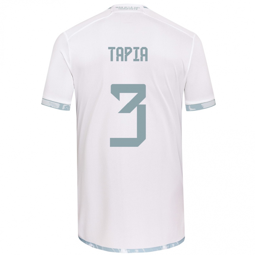 Enfant Football Maillot Ignacio Tapia #3 Blanc Gris Tenues Extérieur 2024/25