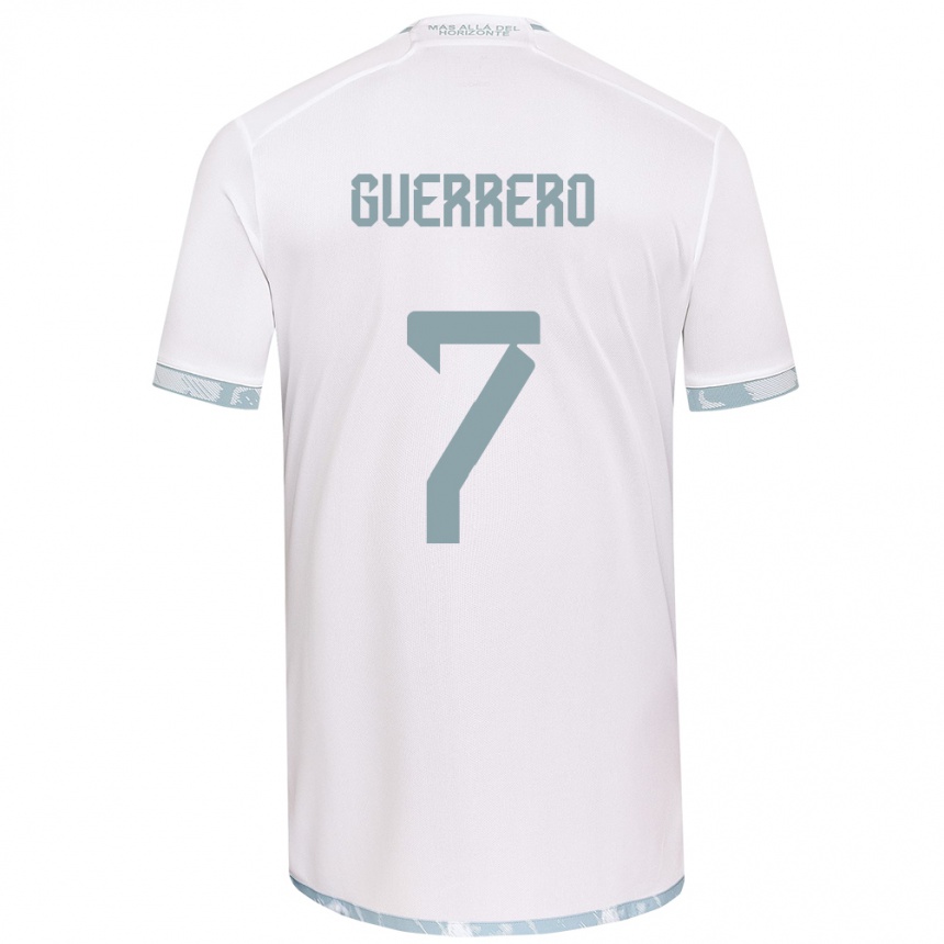 Enfant Football Maillot Maximiliano Guerrero #7 Blanc Gris Tenues Extérieur 2024/25