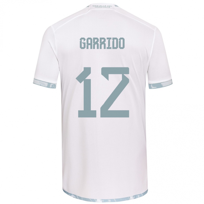 Enfant Football Maillot Pedro Garrido #12 Blanc Gris Tenues Extérieur 2024/25