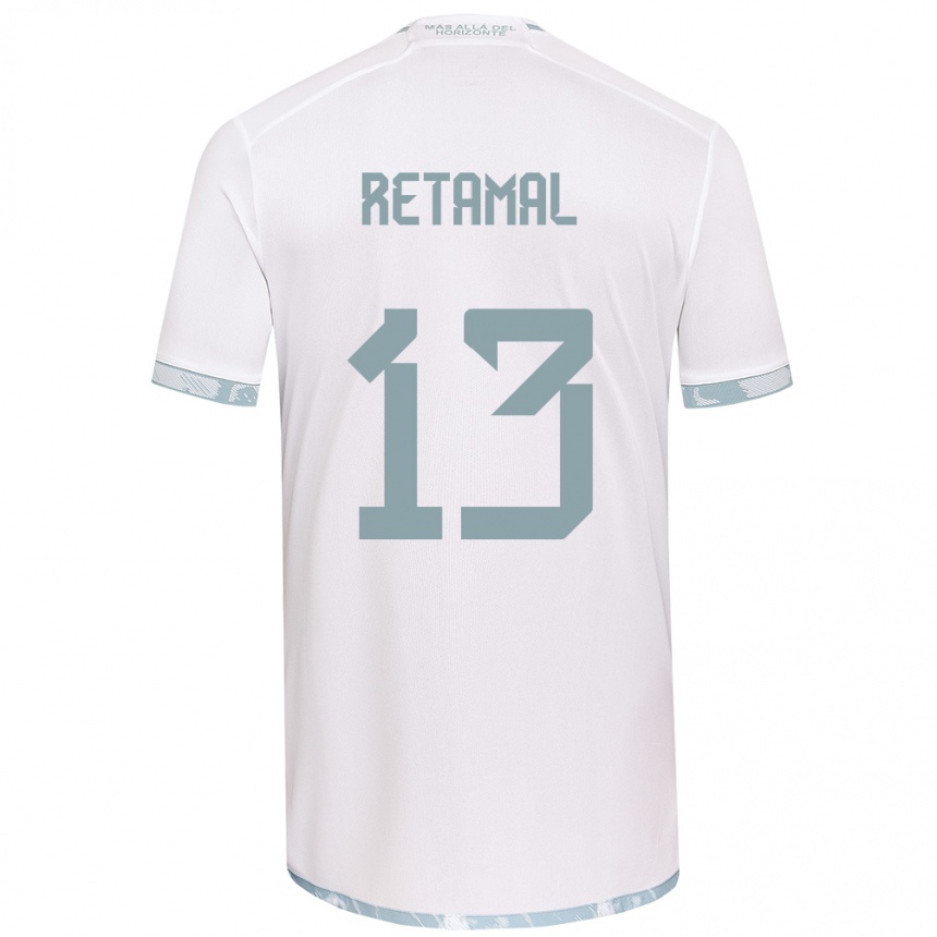 Enfant Football Maillot David Retamal #13 Blanc Gris Tenues Extérieur 2024/25