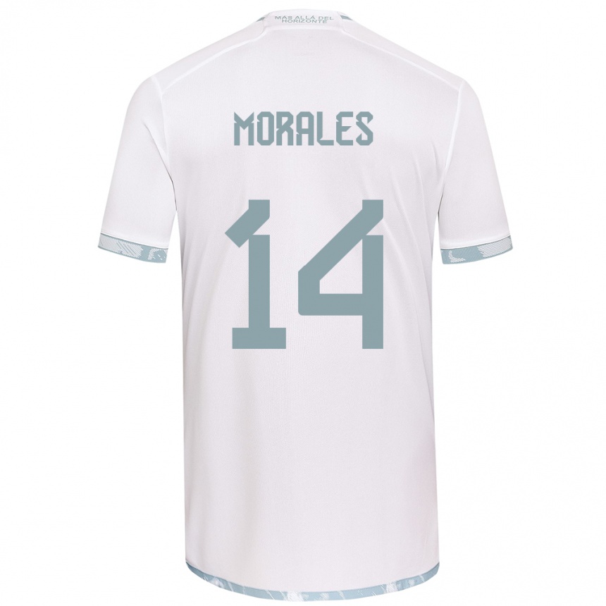 Enfant Football Maillot Marcelo Morales #14 Blanc Gris Tenues Extérieur 2024/25