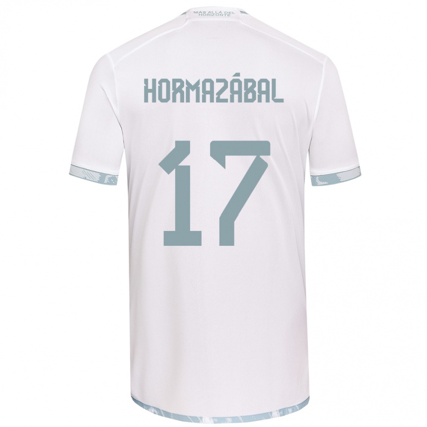 Enfant Football Maillot Fabián Hormazábal #17 Blanc Gris Tenues Extérieur 2024/25