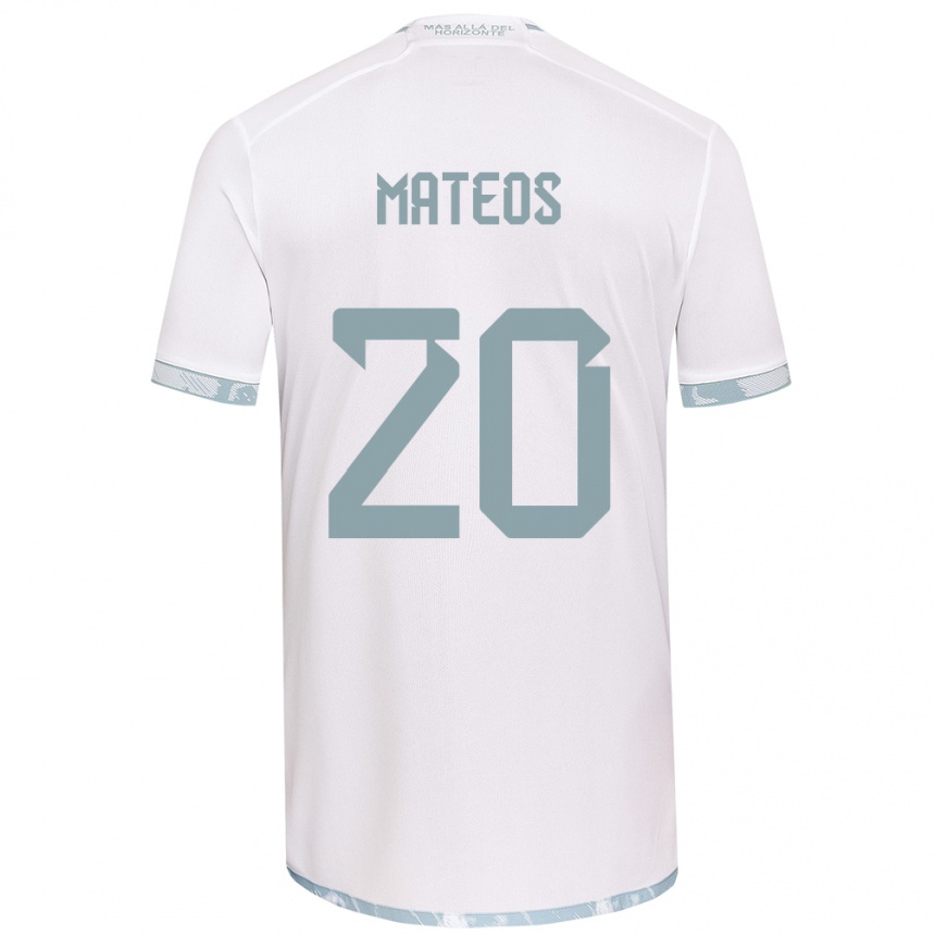 Enfant Football Maillot Federico Mateos #20 Blanc Gris Tenues Extérieur 2024/25