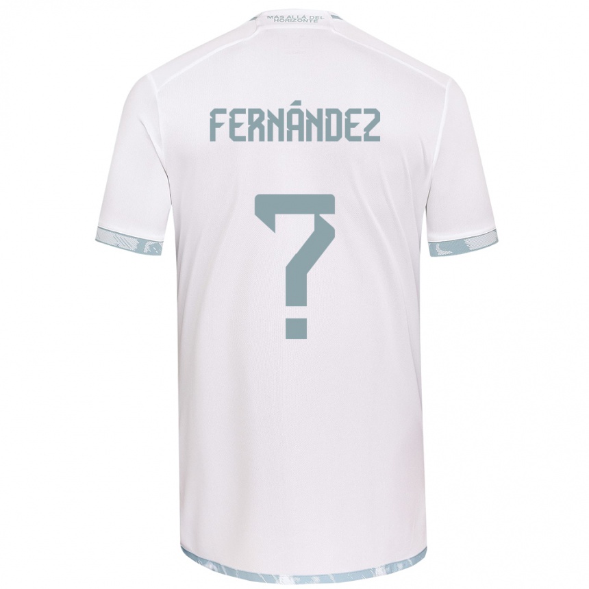 Enfant Football Maillot Joaquín Fernández #0 Blanc Gris Tenues Extérieur 2024/25